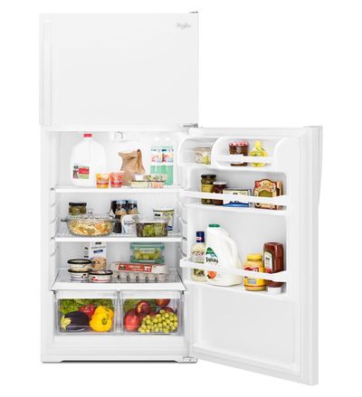 28" Whirlpool 14.3 Cu. Ft. Top-Freezer Refrigerator With Freezer Temperature Control - WRT134TFDW