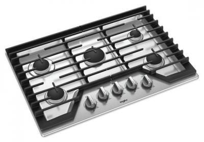 30" Whirlpool Gas Cooktop in Stainless Steel With 5 Burners - WCG77US0HS