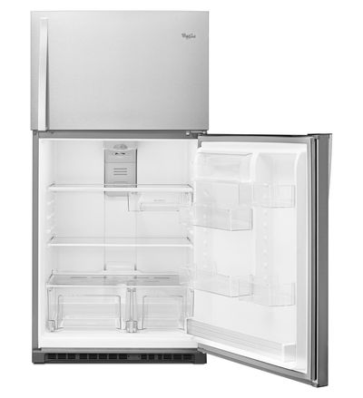 33" Whirlpool® Top-Freezer Refrigerator with Optional EZ Connect Icemaker Kit - WRT541SZDB