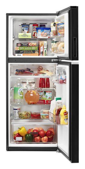 24" Whirlpool 11.6 Cu. Ft. Top-Freezer Refrigerator In Black - WRT312CZJB