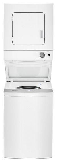 24" Whirlpool 1.8 Cu. Ft. I.E.C. Electric Stacked Laundry Center With 6 Wash Cycles And AutoDry - YWET4024HW