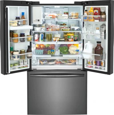 36" Frigidaire Gallery 27.8 Cu. Ft. French Door Refrigerator in Black Stainless Steel - GRFS2853AD