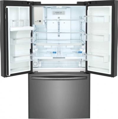 36" Frigidaire Gallery 27.8 Cu. Ft. French Door Refrigerator in Black Stainless Steel - GRFS2853AD