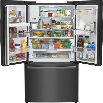 36" Frigidaire Gallery 22.6 Cu. Ft. French Door Refrigerator in Black Stainless Steel - GRFC2353AD