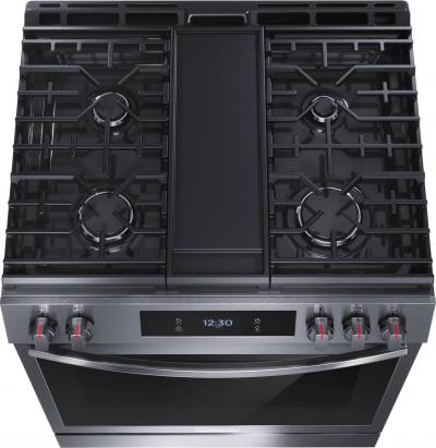 30" Frigidaire Gallery Gas Range with Air Fry in Black Stainless Steel - GCFG3060BD