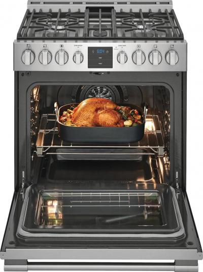 30" Frigidaire Professional 5.6 Cu. Ft. Front Control Gas Range with Air Fry - PCFG3078AF