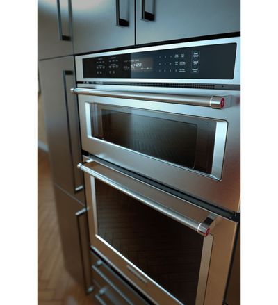 30" KitchenAid Combination Wall Oven With Even-Heat  True Convection (lower oven) - KOCE500ESS Open